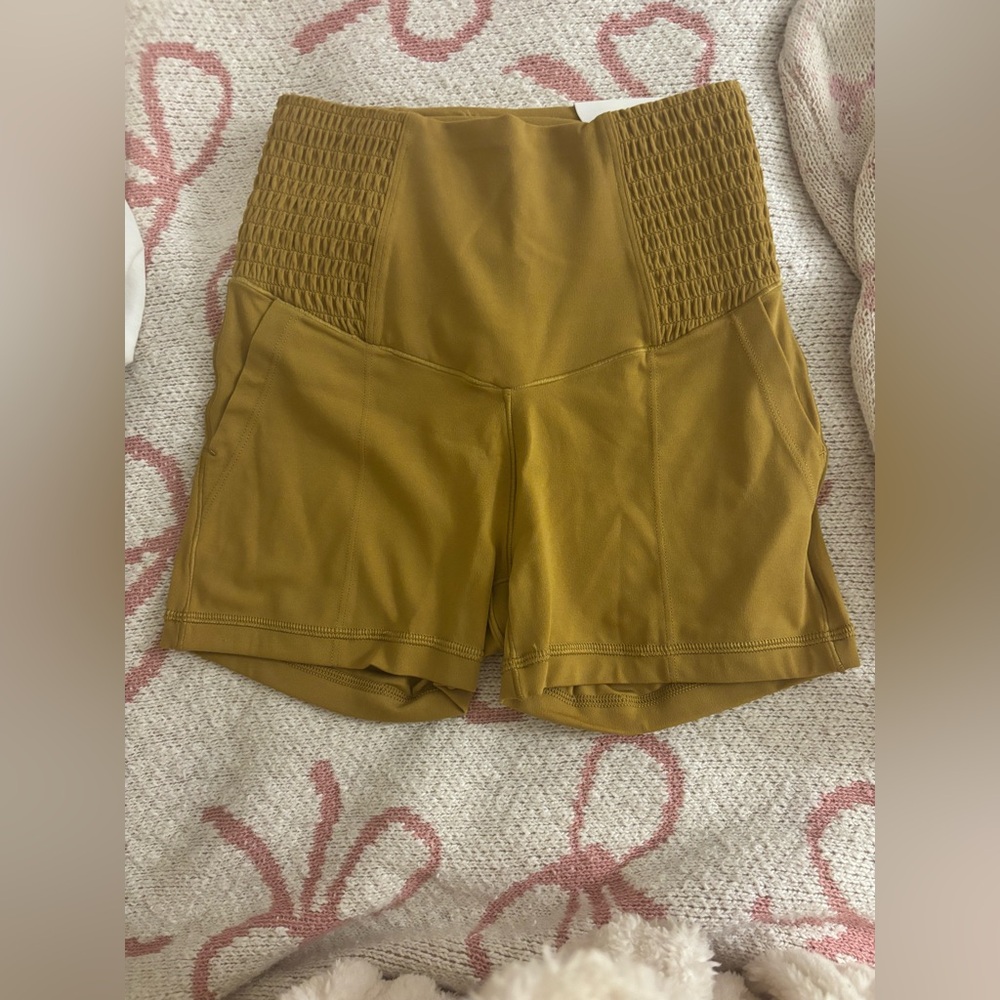 Aerie Mustard Yellow Bike Shorts